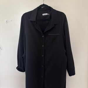 Black Long Sleeve Button-Up Shirt